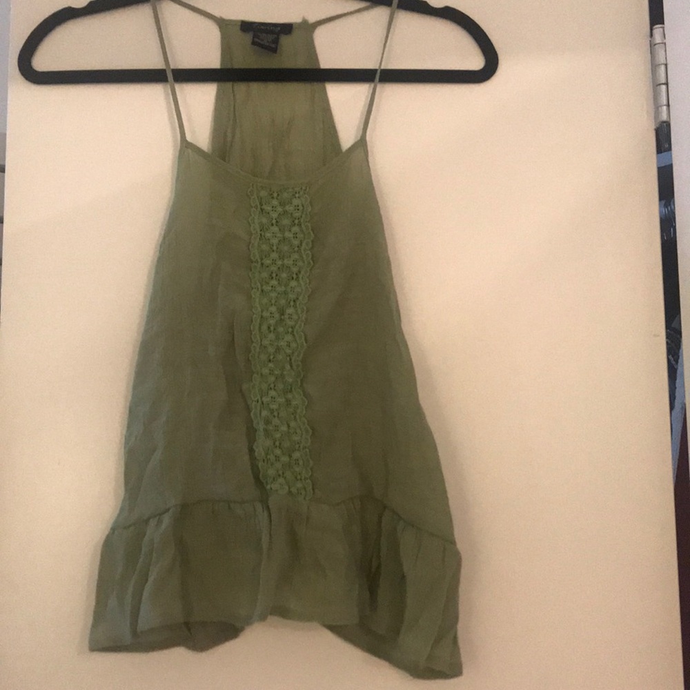 Adorable green spaghetti strap top